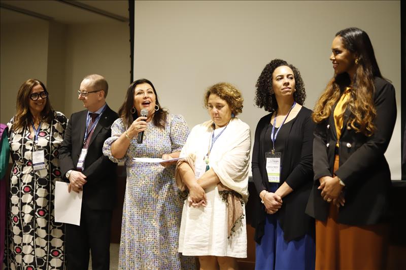 Oficina sobre igualdade de gênero abriu o primeiro dia do VIII Encontro Nacional dos Tribunais de Contas do Brasil no Rio de Janeiro (Foto: Tony Ribeiro/TCE MT)